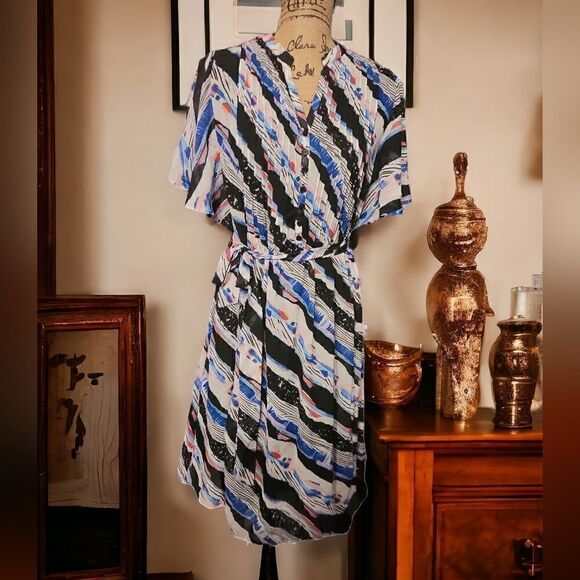 Robert Louis Multicolor Midi Dress Size S NWT - Picture 1 of 6